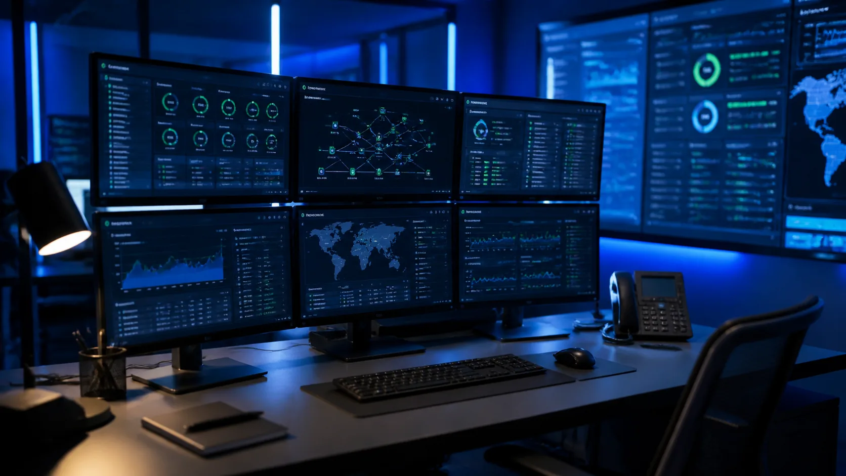 Managed IT Services Monitoring-Dashboard von LNIT IT-Systemhaus Diekholzen bei Hildesheim