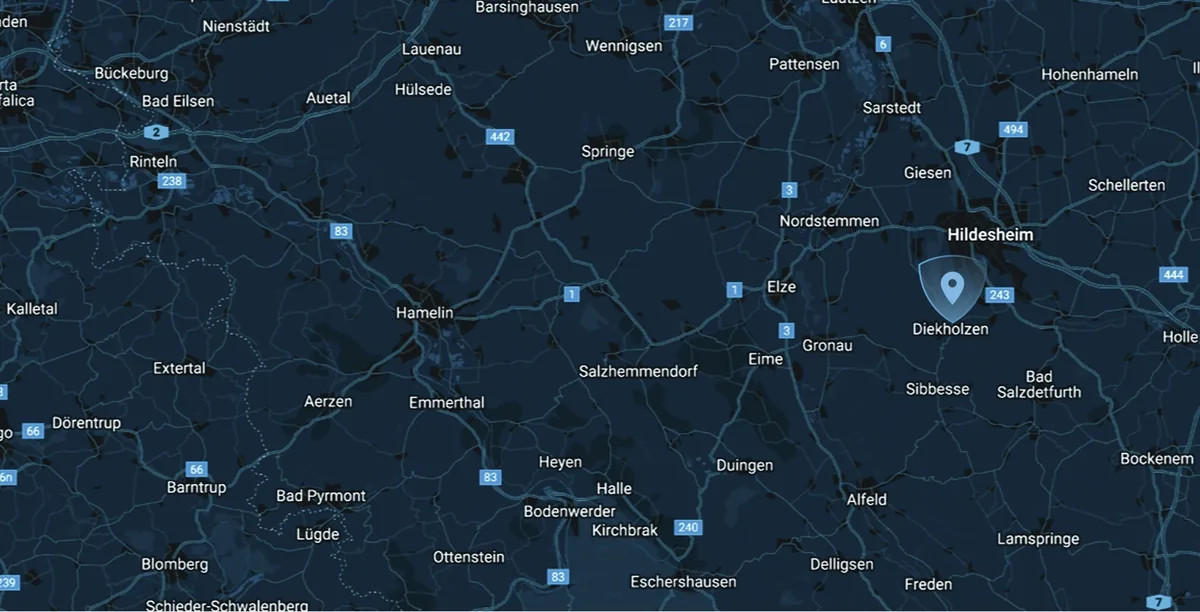 Kartenausschnitt vom LNIT-Standort in Diekholzen bei Hildesheim